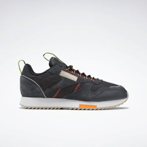 Adidasy Męskie Reebok Classic Leather Ripple Trail Szare/Pomarańczowe/Głęboka Zielone PL 06FBEHI